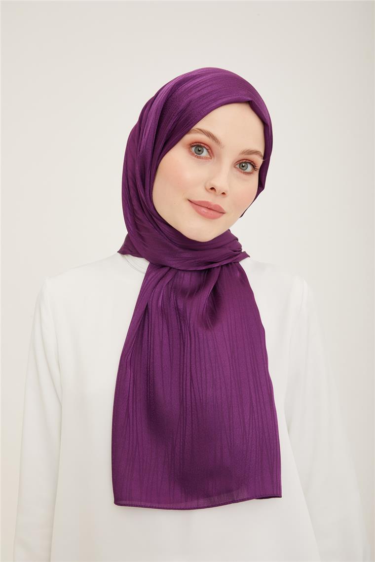 Armine Jakar İpeksi Şal Kırçıl 3098-11 Mor