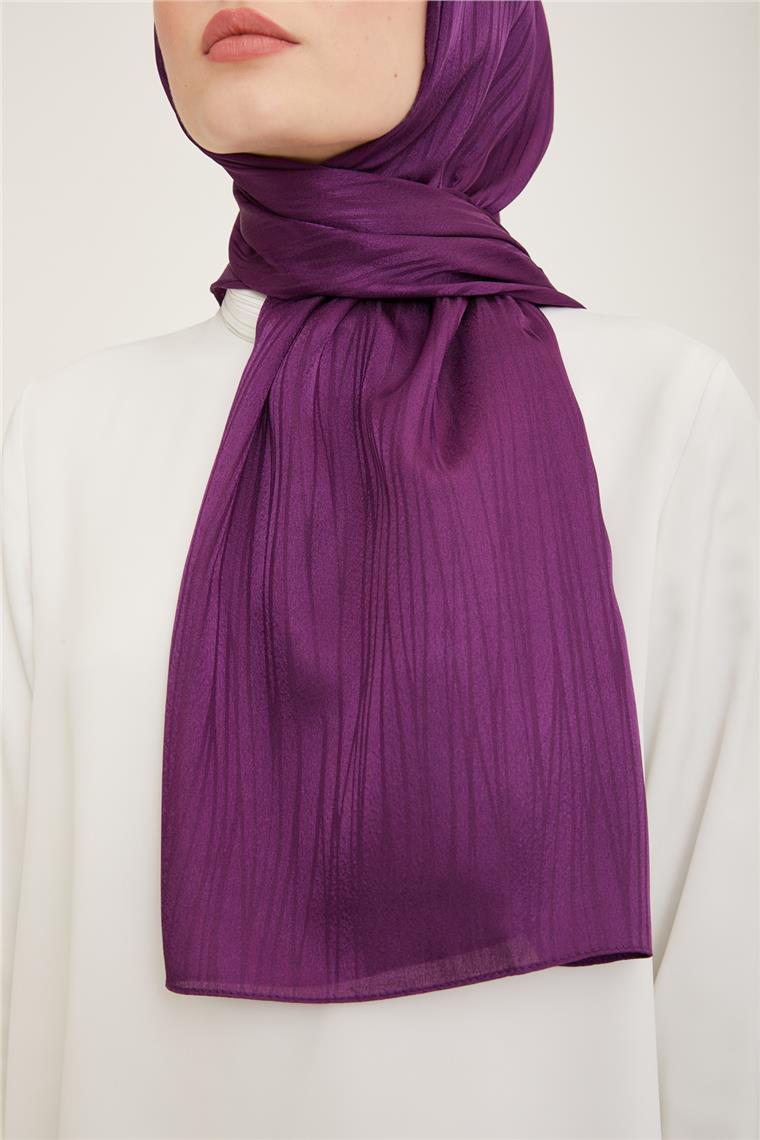 Armine Jakar İpeksi Şal Kırçıl 3098-11 Mor