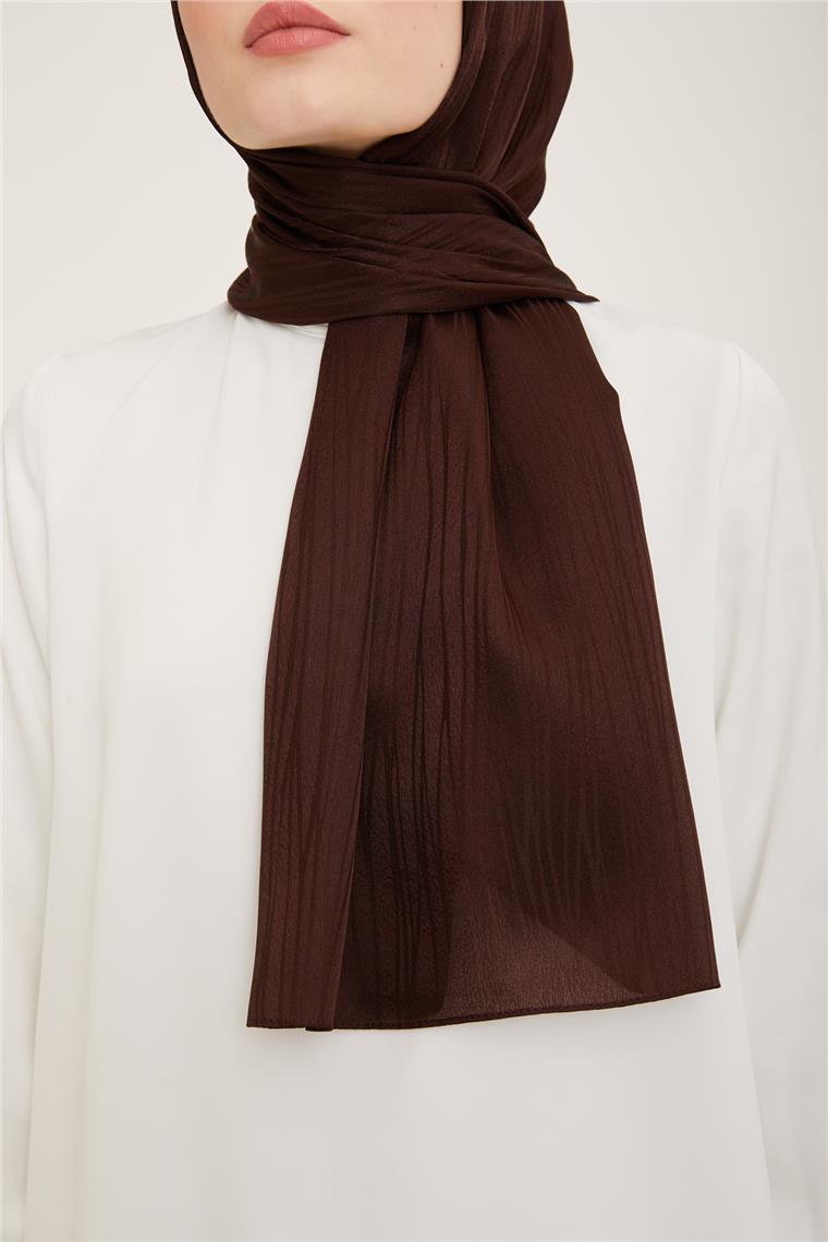 Armine Jakar İpeksi Şal Kırçıl 3098-14 Kahverengi