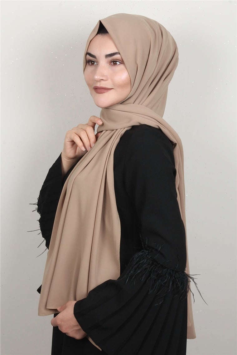 Armine Medine İpeği Şal 3091-10 Sütlü Kahve