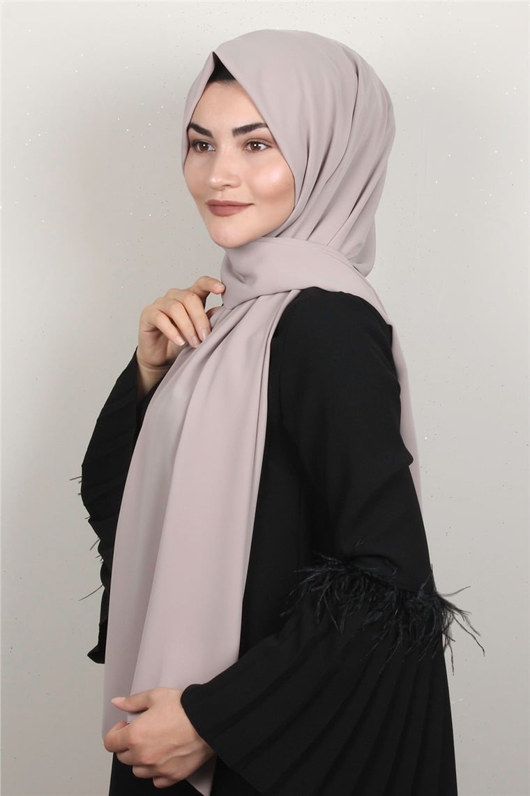 Armine Medine İpeği Şal 3091-13 Açık Vizon