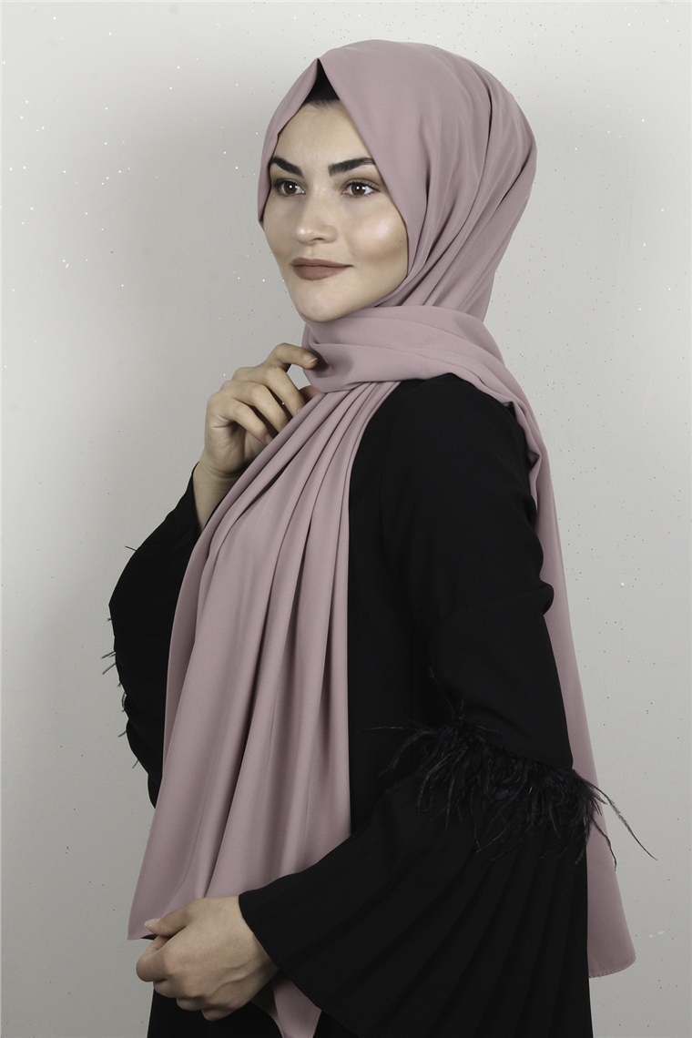 Armine Medine İpeği Şal 3091-17 Koyu Pudra