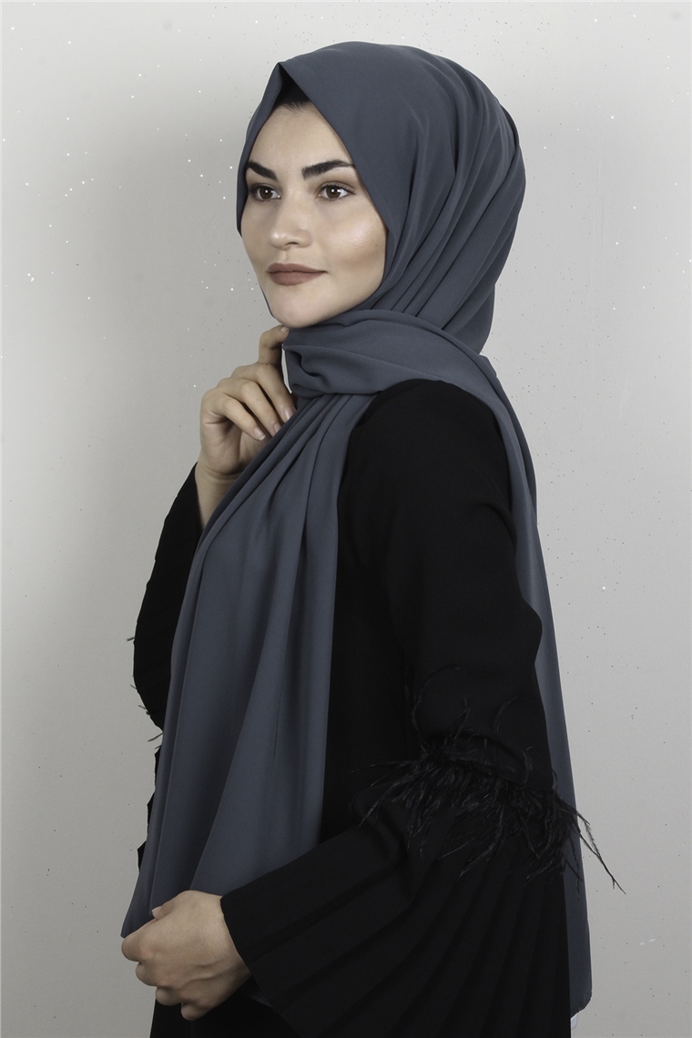 Armine Medine İpeği Şal 3091-18 Antrasit