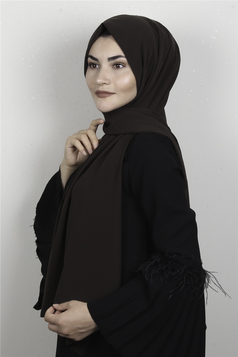 Armine Medine İpeği Şal 3091-22 Kahverengi