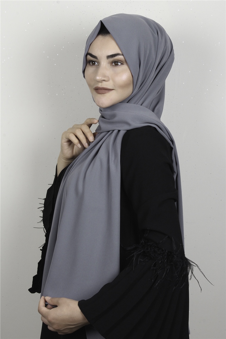 Armine Medine İpeği Şal 3091-25 Füme
