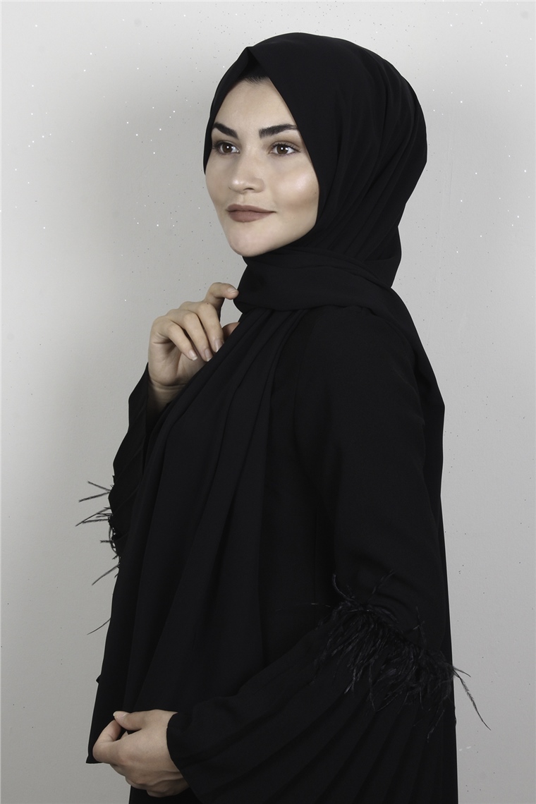 Armine Medine İpeği Şal 3091-26 Siyah
