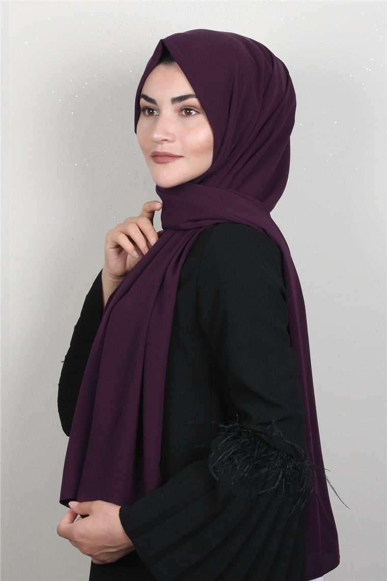 Armine Medine İpeği Şal 3091-27 Mor