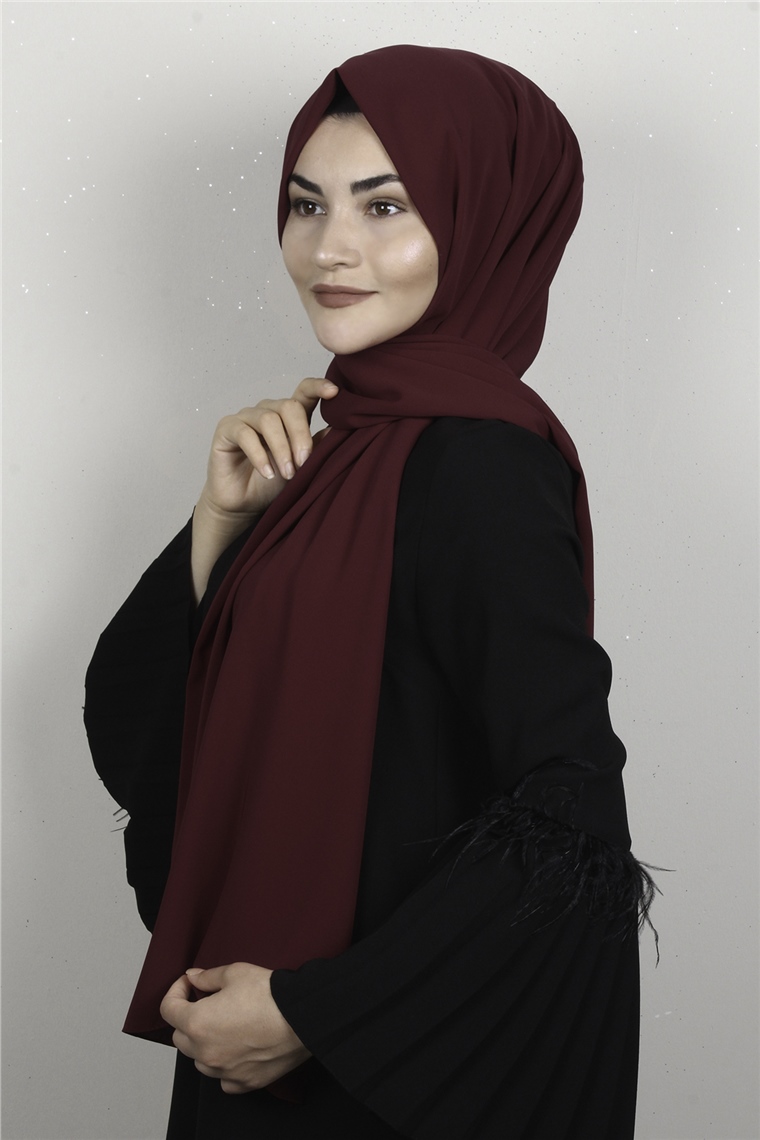 Armine Medine İpeği Şal 3091-9 Vişne Çürüğü
