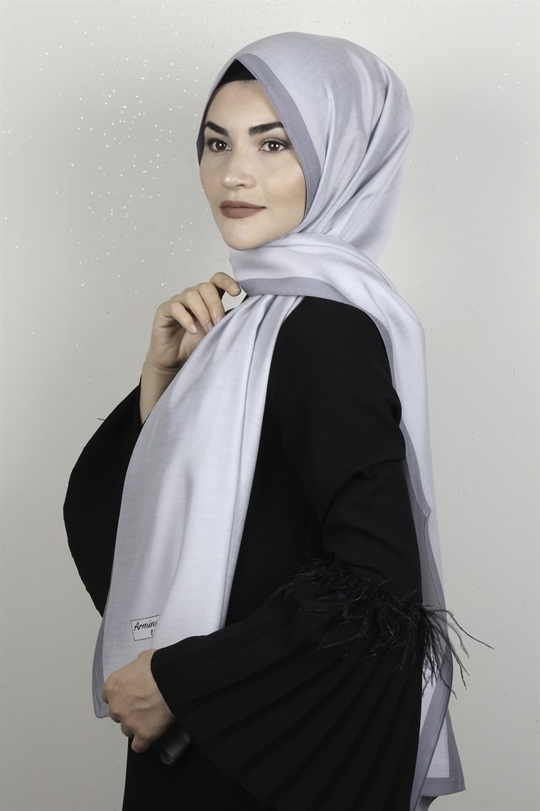 Armine Modal Şal 8687-8 Gri
