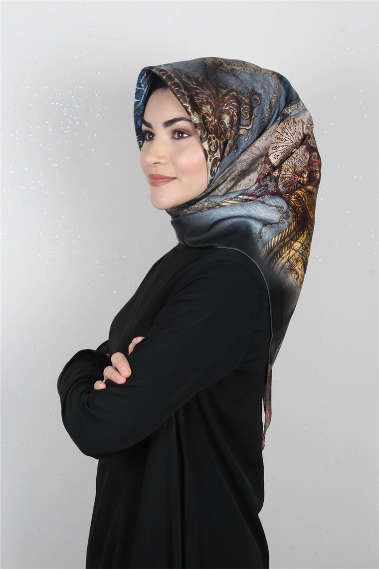 Armine Nostalji İpek Eşarp 8019-09 (Twill İpek)