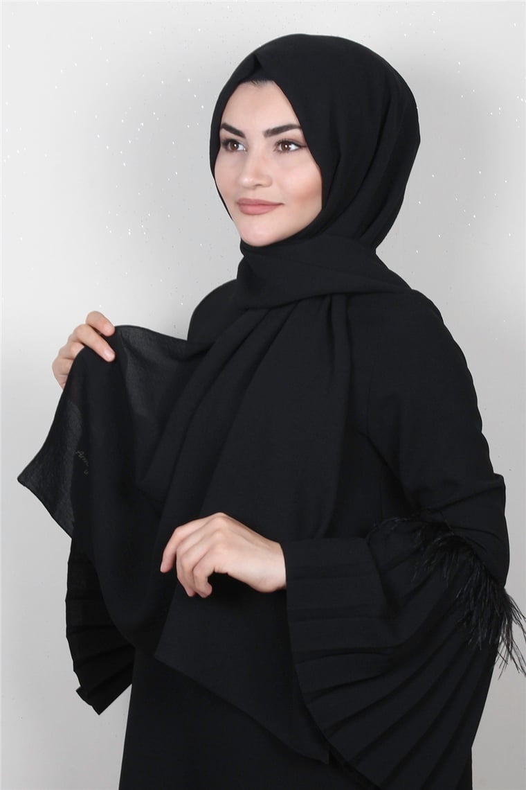 Armine Trend Cazz Şal 3072-7 Siyah