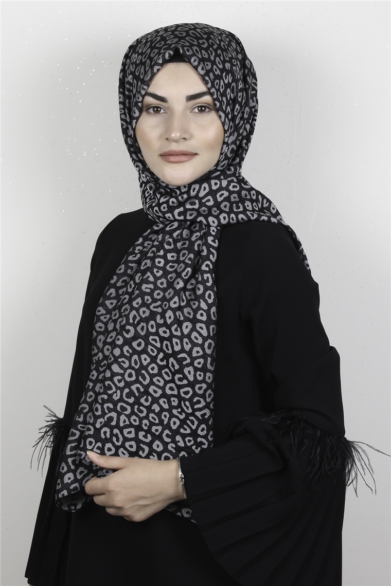 Armine Trend Lina Şal 1367-10 Leopar-Siyah