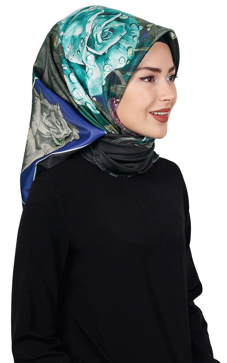 Piramit Tafta Dijital Eşarp 1918-5