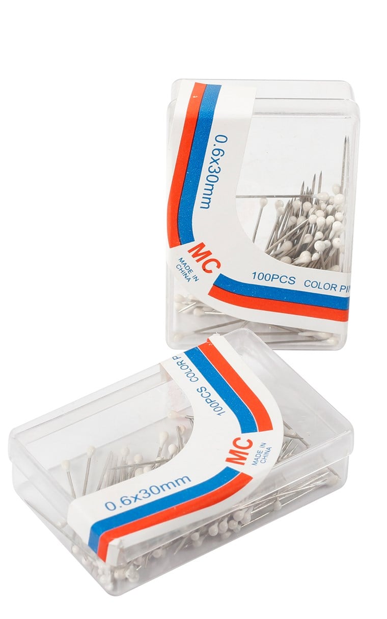 301-0001-02 100LÜ EŞARP İĞNESİ BEYAZ