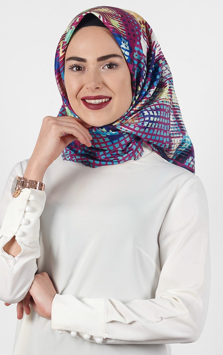 Tafta Dijital Eşarp 1336-3