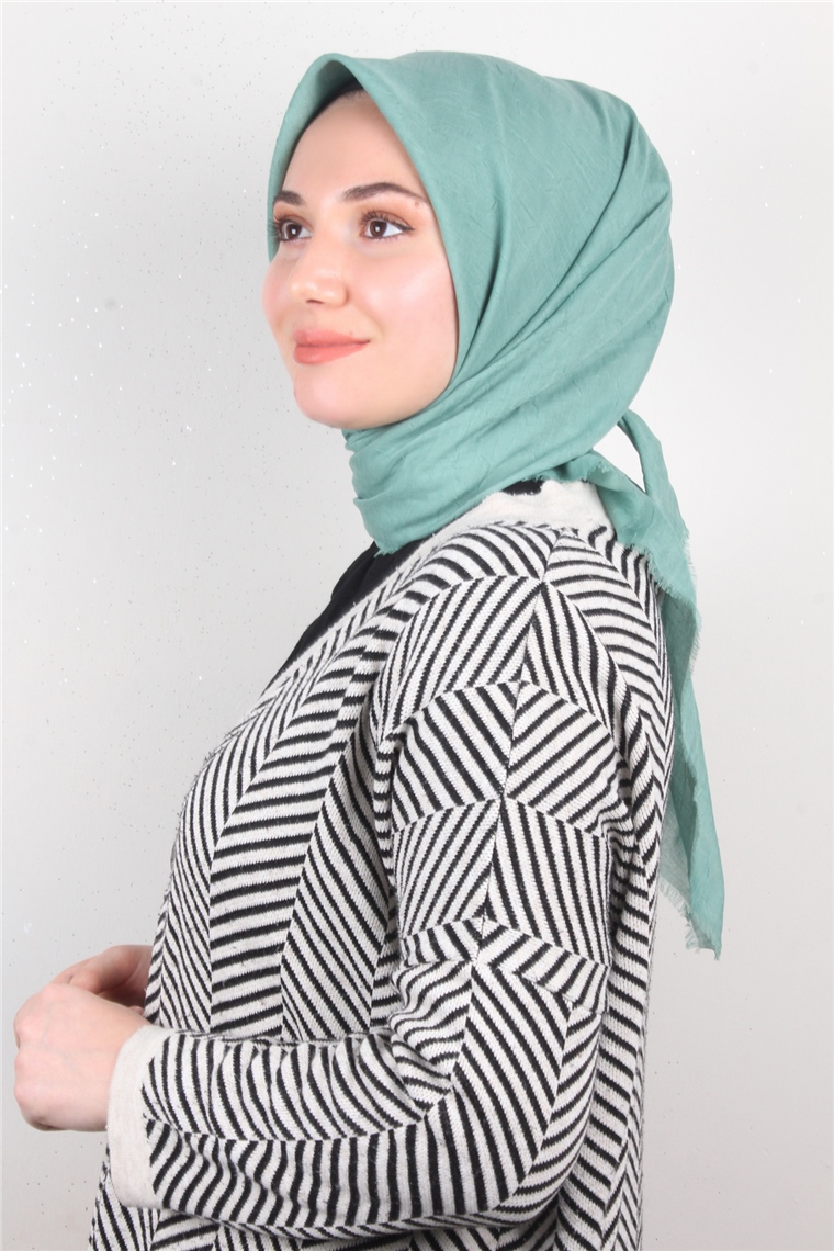 Bambu Kraşlı Eşarp 3081-19 Mint Yeşili