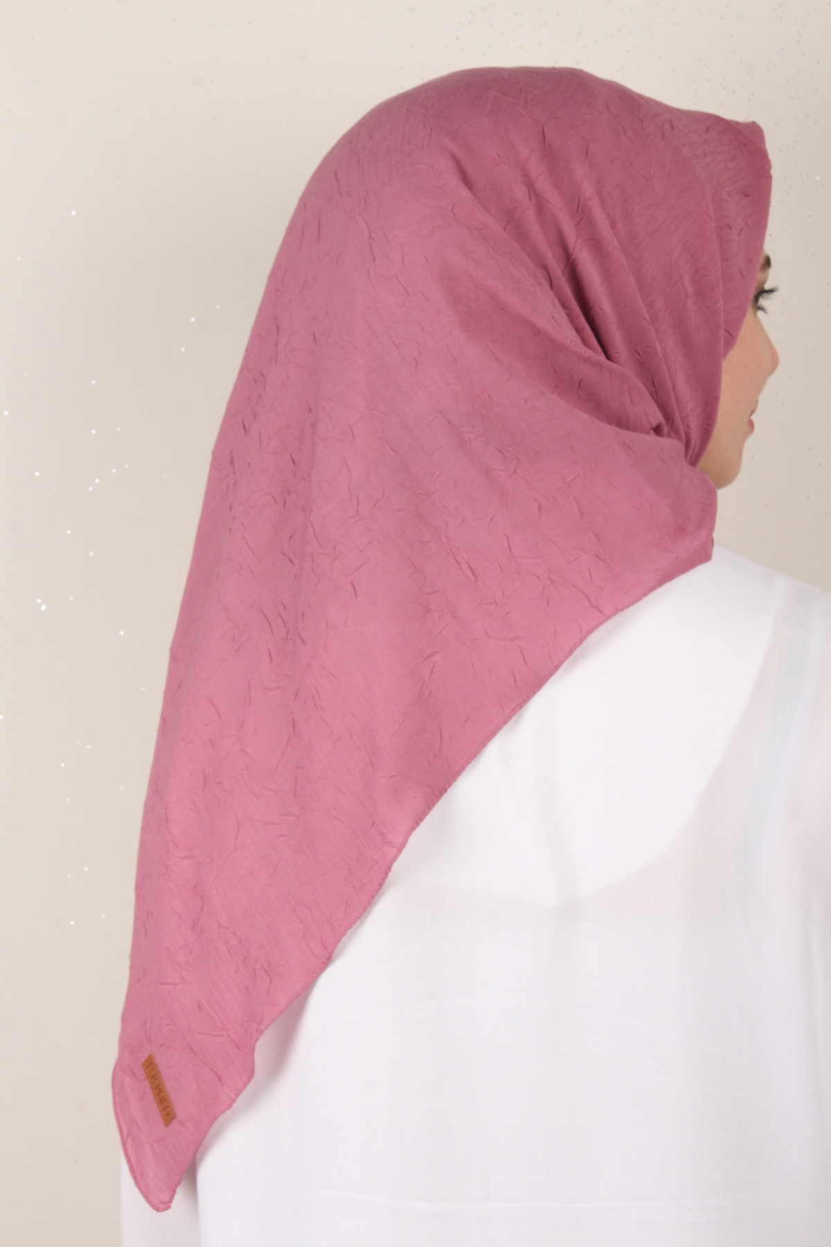 Bambu Kraşlı Eşarp 3081-45 Gül Kurusu