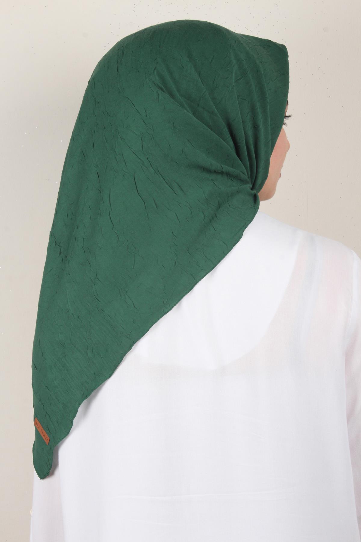 Bambu Kraşlı Eşarp 3081-51 Zümrüt