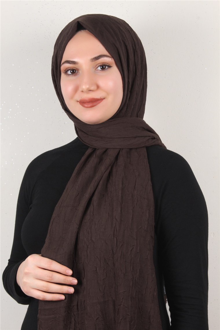 Bambu Kraşlı Şal 2724-114 Acı Kahve