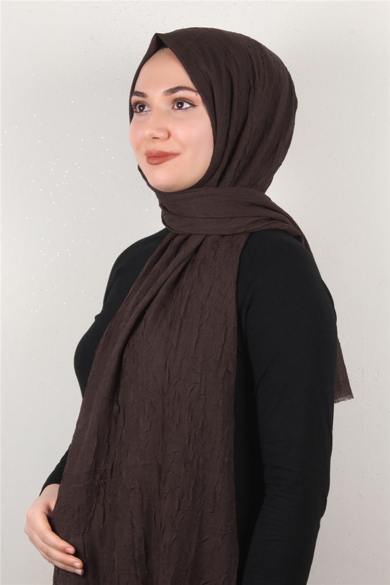 Bambu Kraşlı Şal 2724-114 Acı Kahve