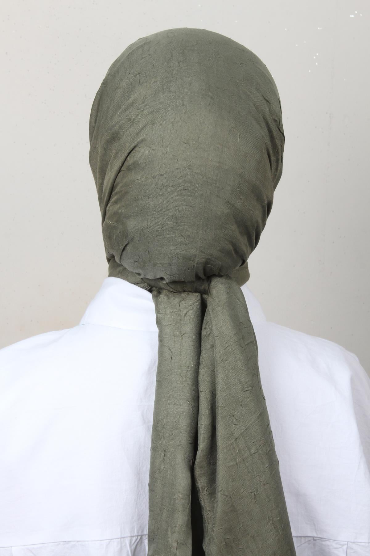 Bambu Kraşlı Şal 2724-134 Haki 