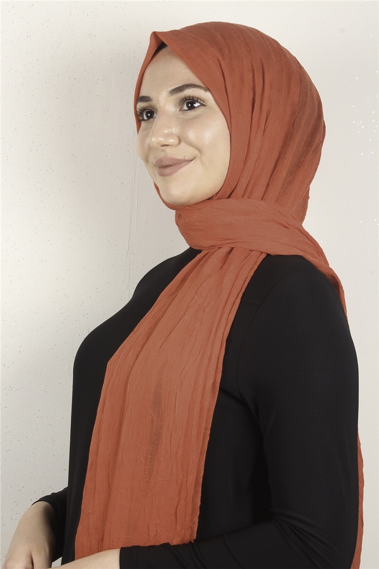 Bambu Kraşlı Şal 2724-39 Mercan