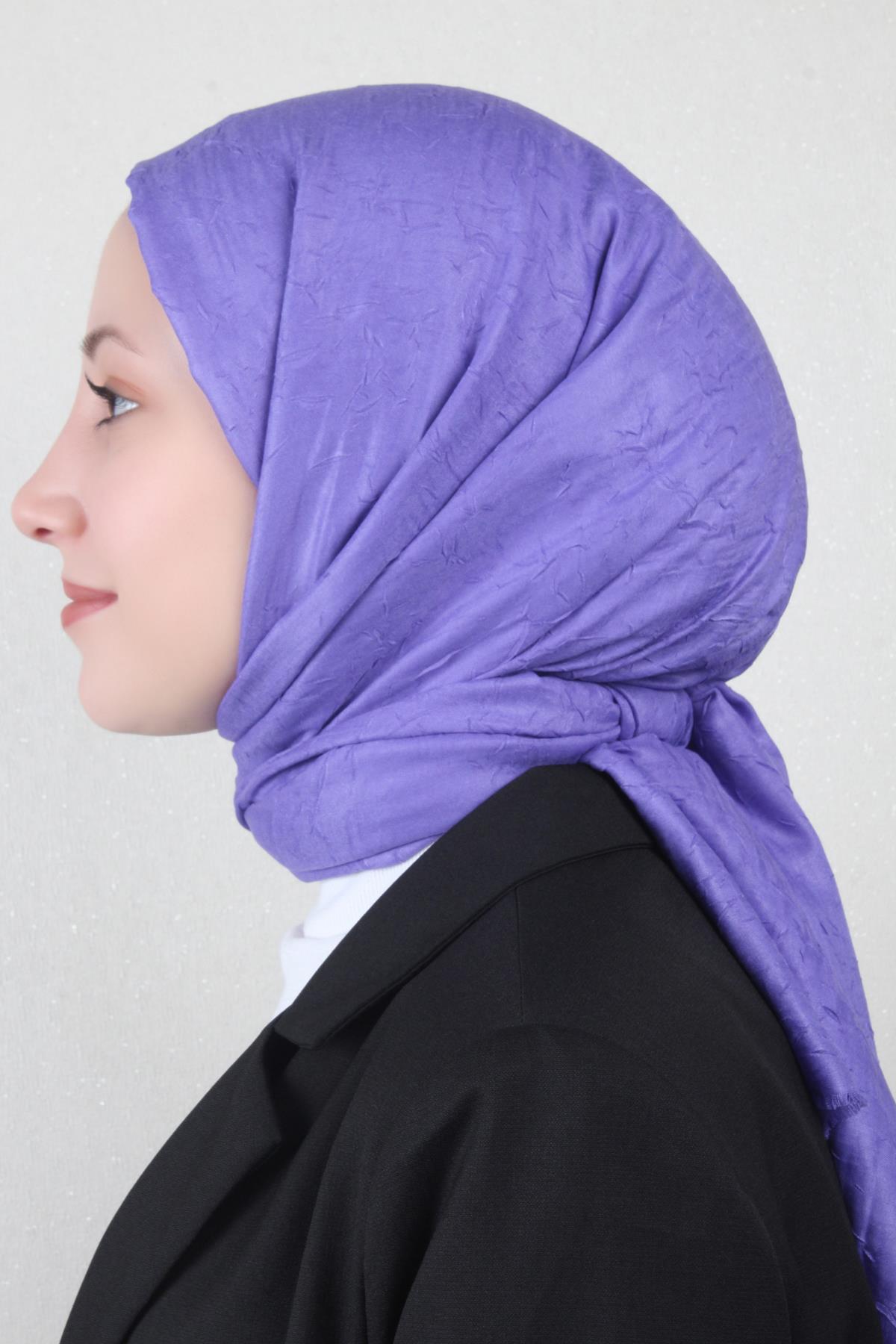 Bambu Kraşlı Şal 2724-42 Leylak