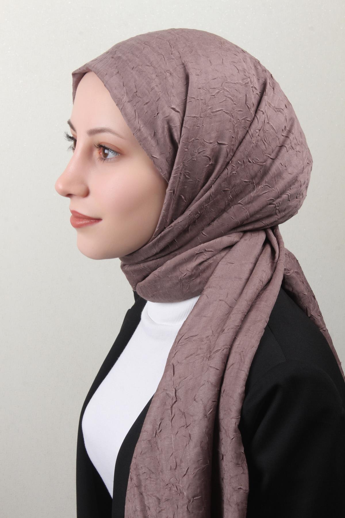 Bambu Kraşlı Şal 2724-57 Ağaç Kabuğu