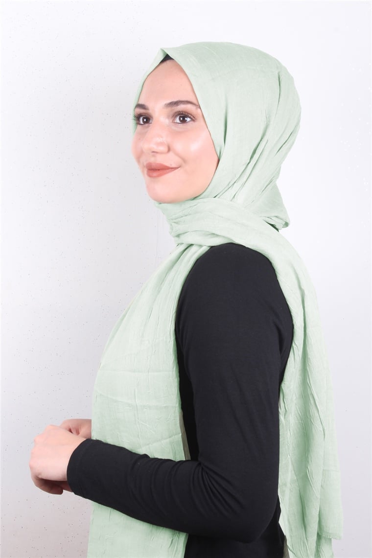 Bambu Kraşlı Şal 2724-65 Su Yeşili