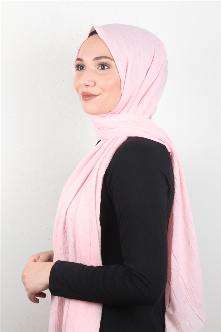 Bambu Kraşlı Şal 2724-72 Şeker Pembe