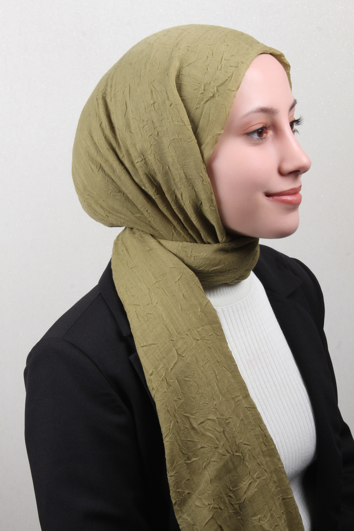 Bambu Kraşlı Şal 2724-73 Fıstık Yeşili
