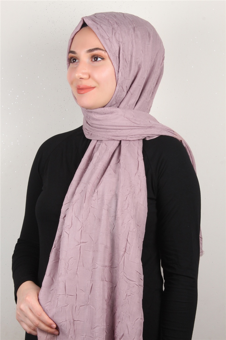 Bambu Kraşlı Şal 2724-91 Toz Pembe