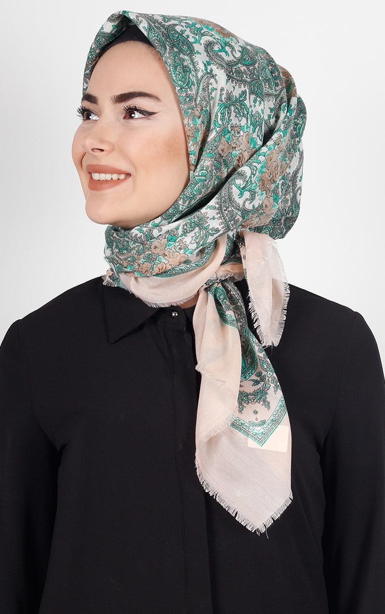 Akel Pamuklu 140x140 Cm Eşarp 1080-5