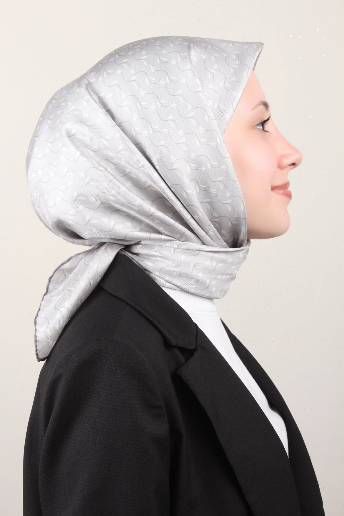 Belli Twil İpek Eşarp 4001-04 Gümüş