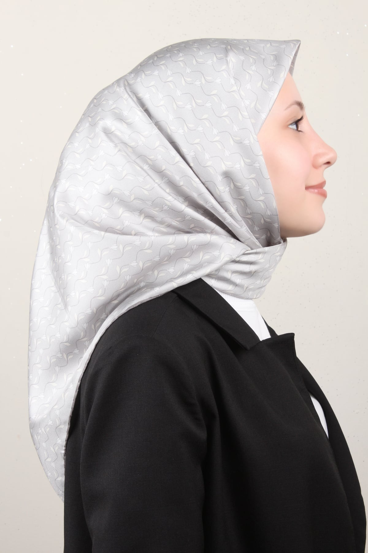 Belli Twil İpek Eşarp 4001-04 Gümüş