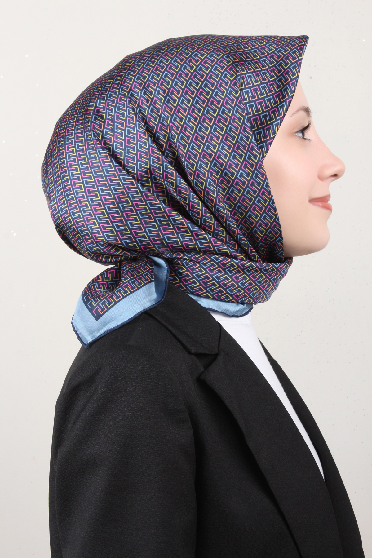 Belli Twil İpek Eşarp 4002-84 Mavi