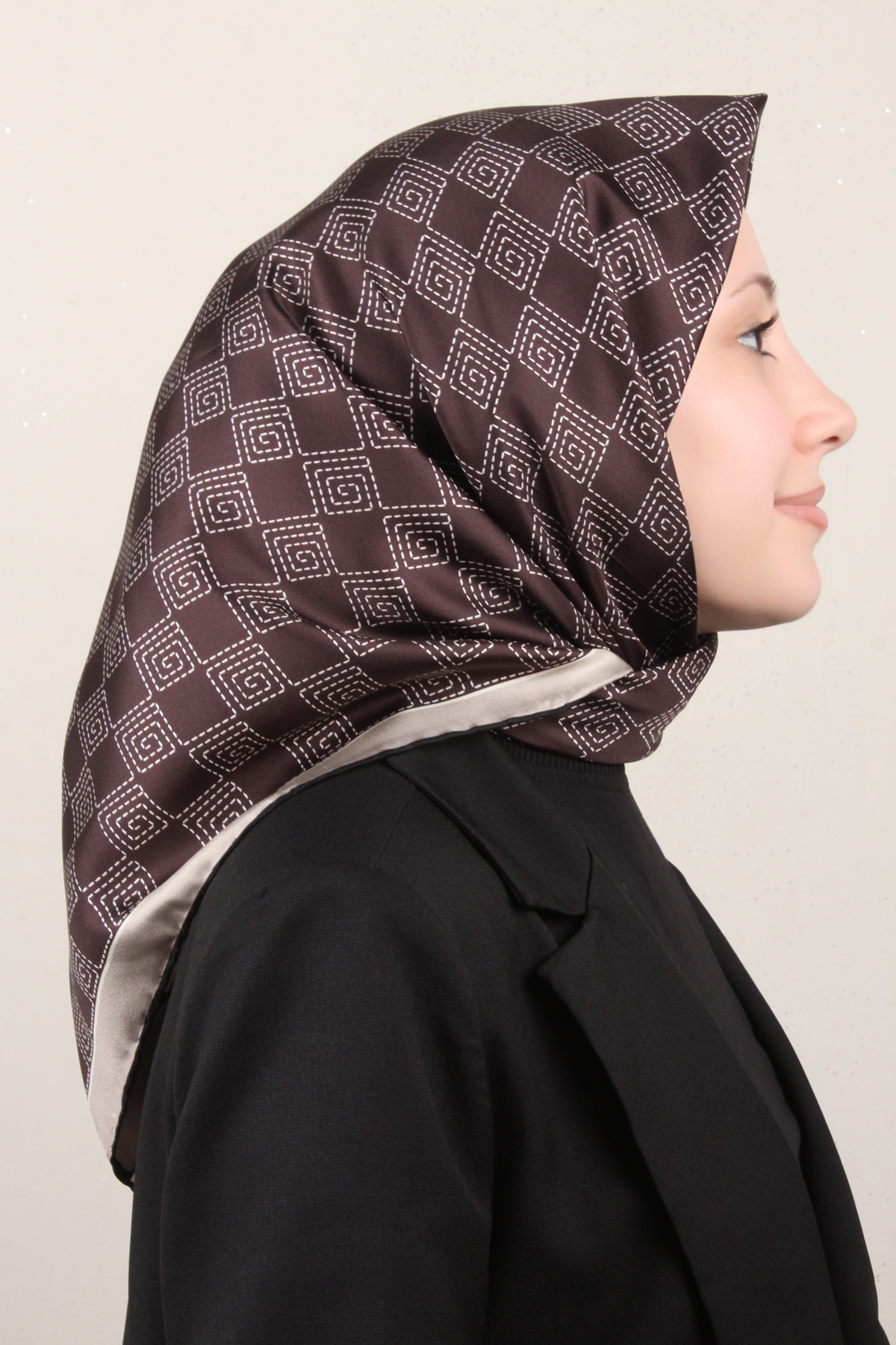 Belli Twil İpek Eşarp 4003-50 Kahverengi