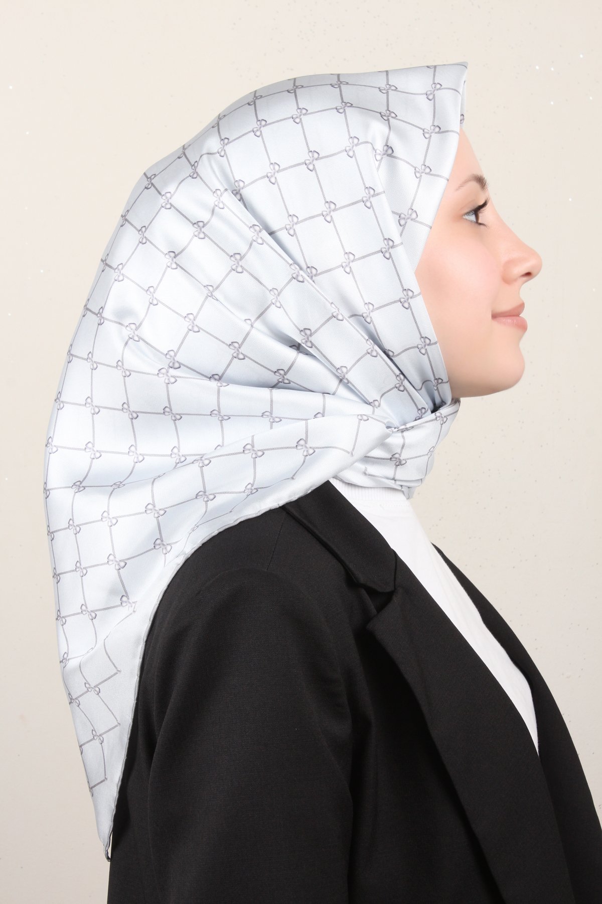 Belli Twil İpek Eşarp 4006-08 Gümüş