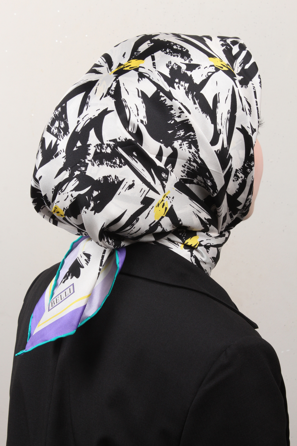 Belli Twil İpek Eşarp 4014-82 Siyah