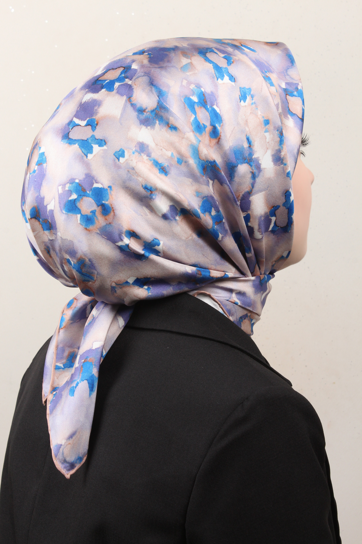 Belli Twil İpek Eşarp 4016-33 Mavi