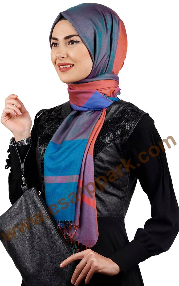 Bordürlü İpek Şal 108-3