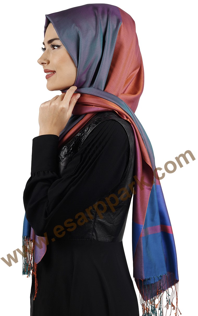 Bordürlü İpek Şal 108-3