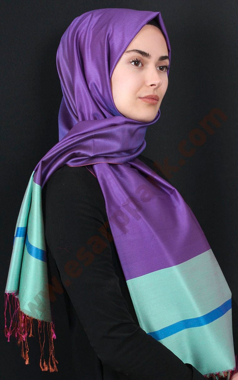 Bordürlü İpek Şal 108-6