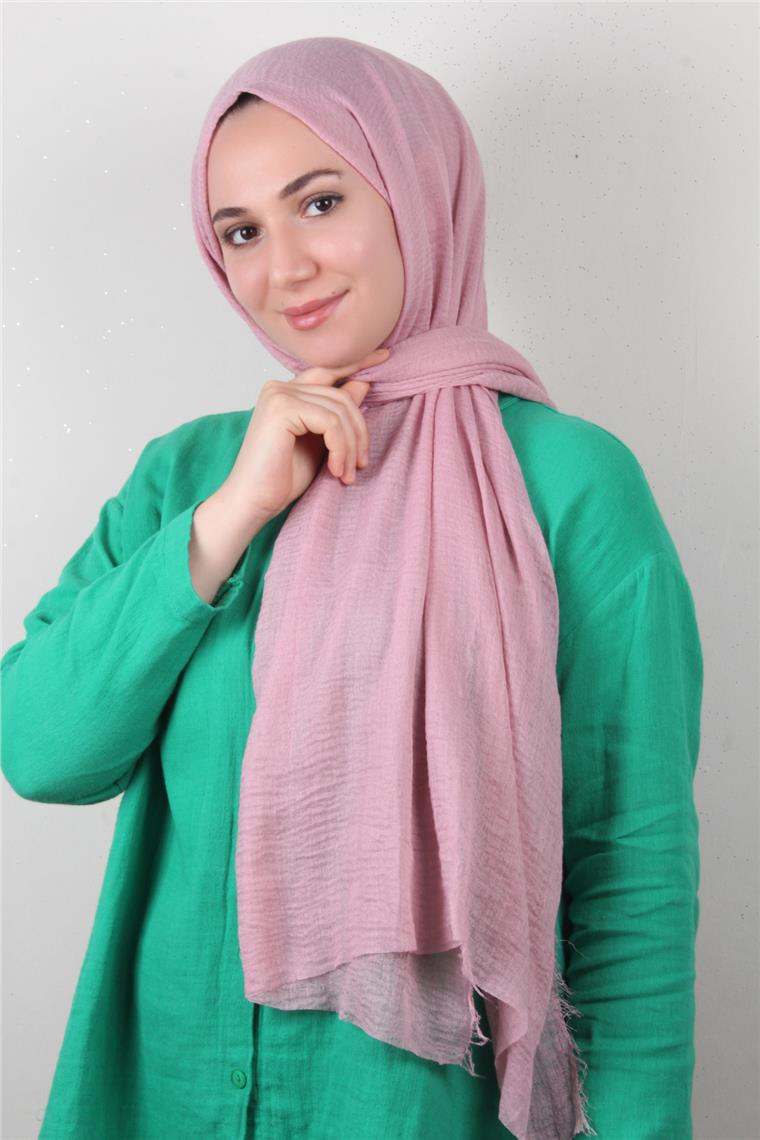 Bürümcük İnce Şal 3093-14 Pembe