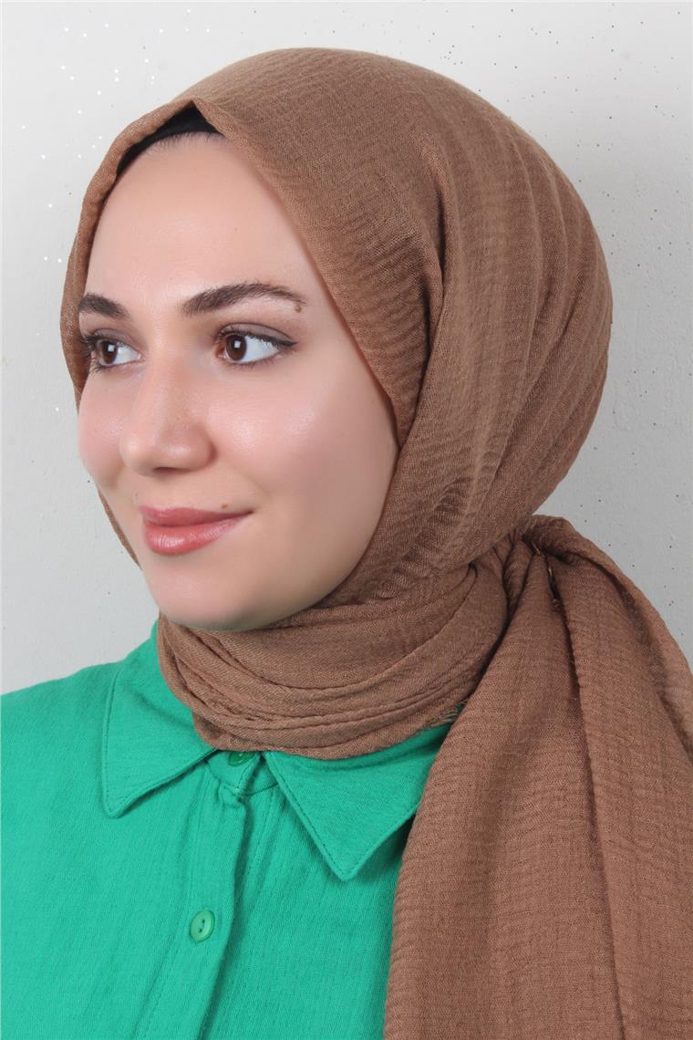 Bürümcük İnce Şal 3093-5 Karamel