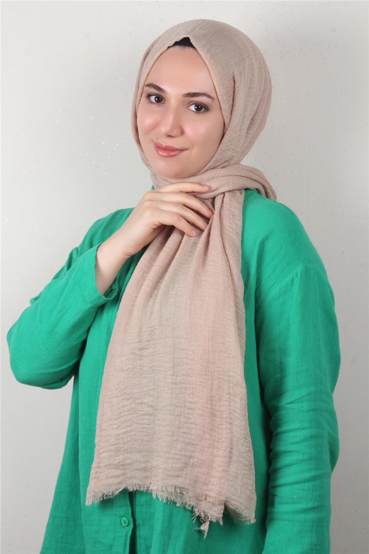 Bürümcük İnce Şal 3093-6 Açık Bej