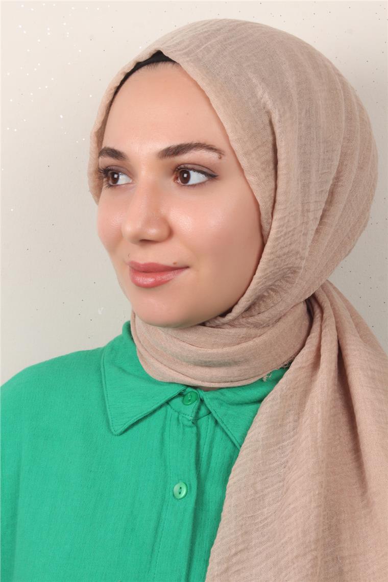Bürümcük İnce Şal 3093-6 Açık Bej