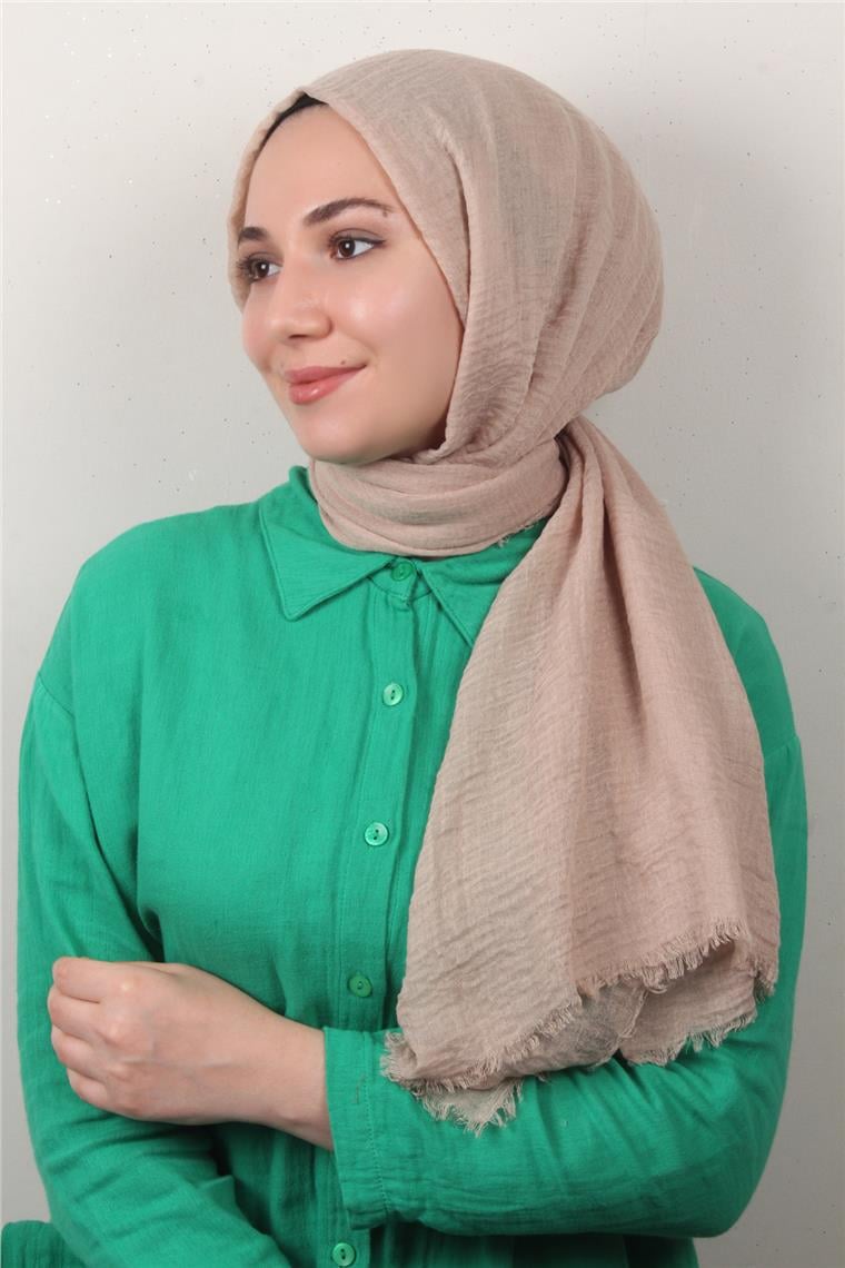 Bürümcük İnce Şal 3093-6 Açık Bej