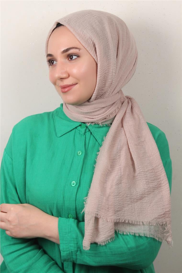 Bürümcük İnce Şal 3093-9 Toz Pembe