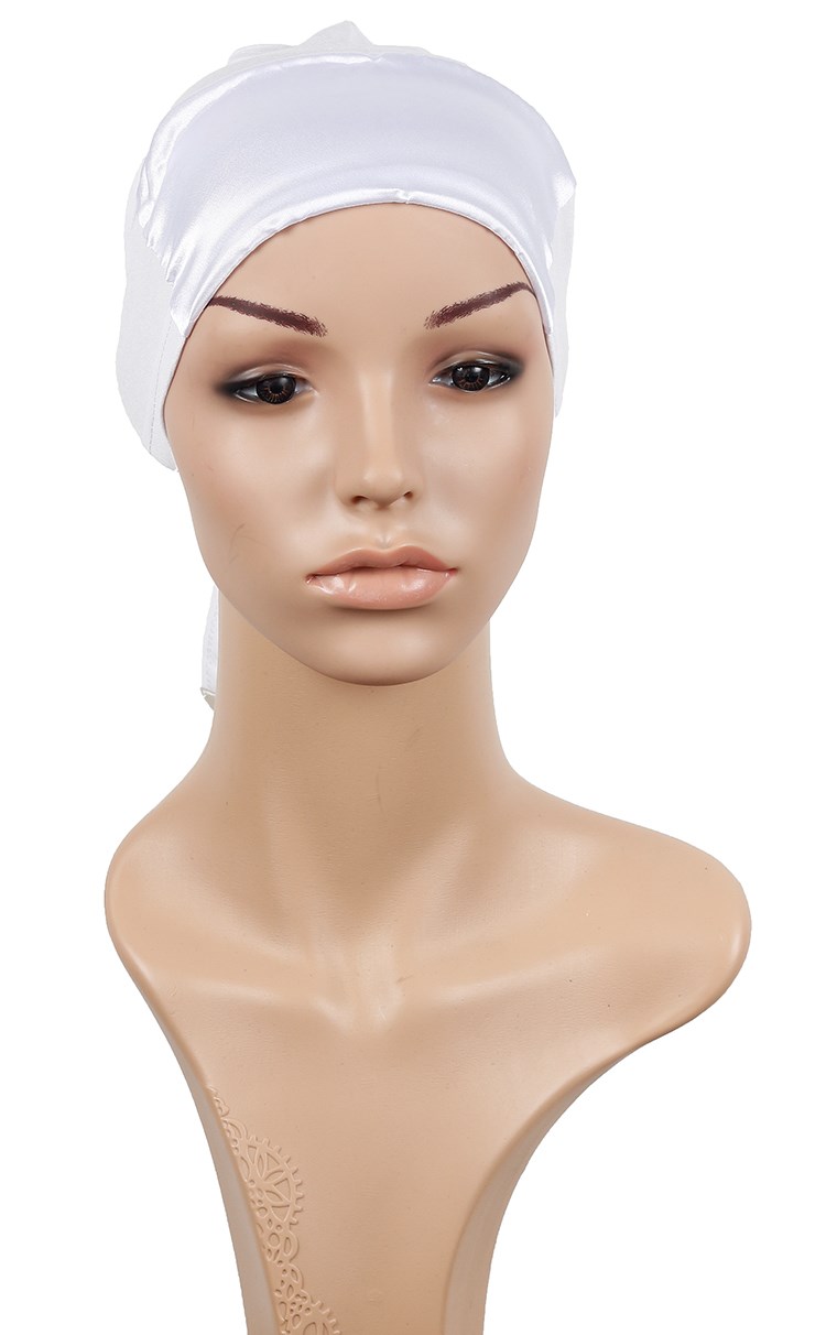 Aker Likralı Saten Bone 2502-5 Beyaz